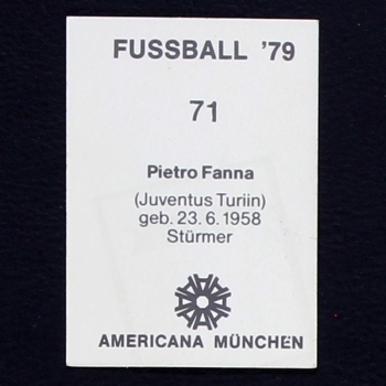 Pietro Fanna Americana Sticker No. 71 - Fußball 79