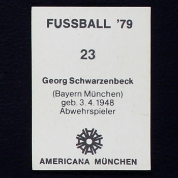 Georg Schwarzenbeck Americana Sticker No. 23 - Fußball 79