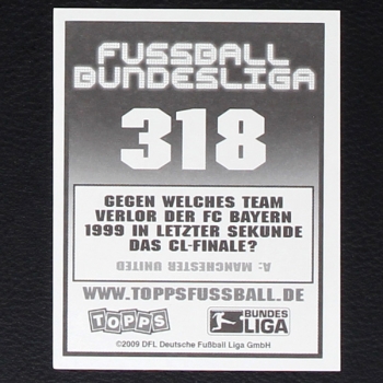 Martin Demichelis Topps Sticker No. 318 - Fußball 2009