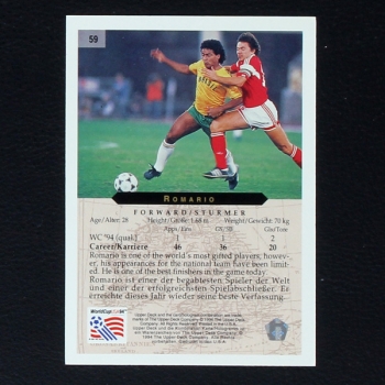 Romario Upper Deck Trading Card No. 59 - USA 94