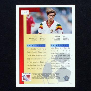 Joao Pinto Upper Deck Trading Card No. 246 - USA 94