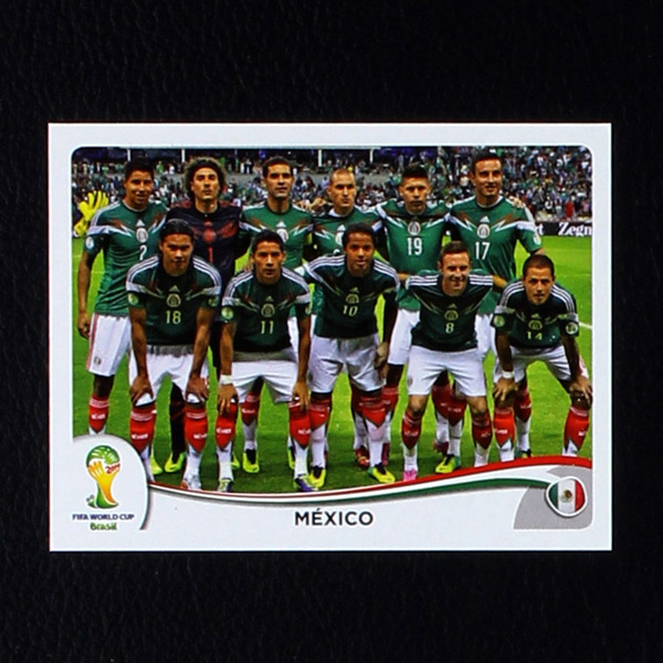 Brasil 2014 No 071 Panini Sticker Mexico Team Sticker Worldwide