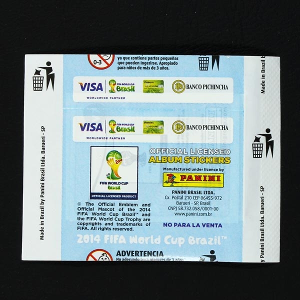 Brasil 2014 Visa Variante Panini