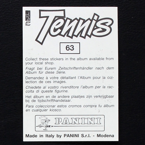 Jim Courier Panini Sticker Nr. 63  - Tennis