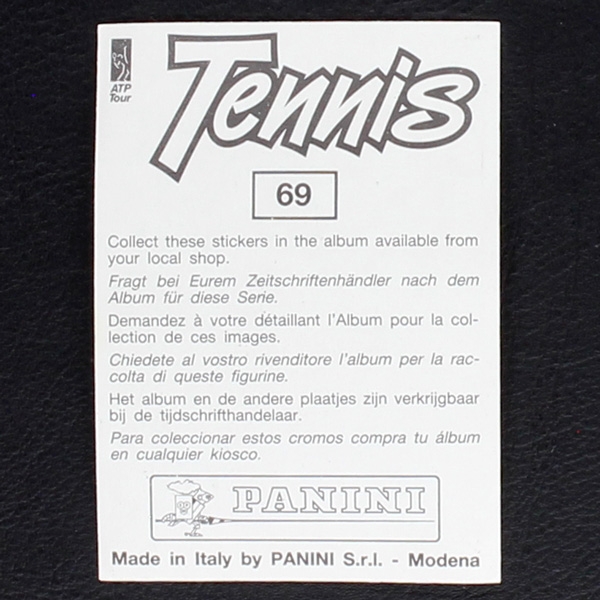 Stefan Edberg Panini Sticker No. 69 - Tennis