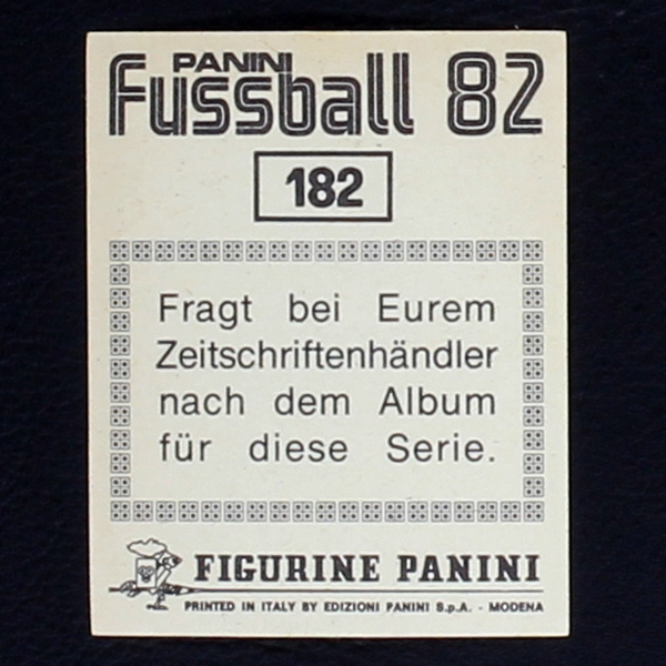 Manfred Kaltz Panini Sticker Nr. 182 - Fußball 82