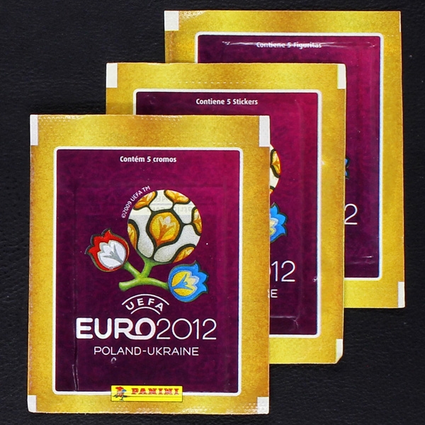 Euro 2012 Panini sticker bags - Brasil Version 3x