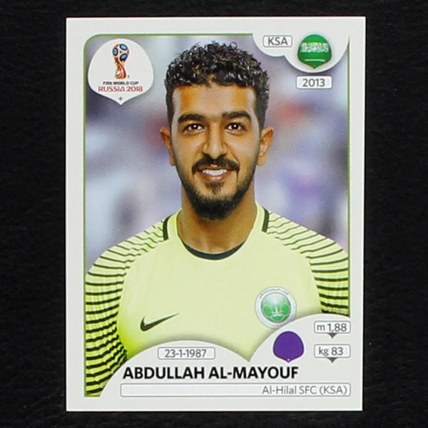 Al-Mayouf Panini Sticker No. 54 - Russia 2018