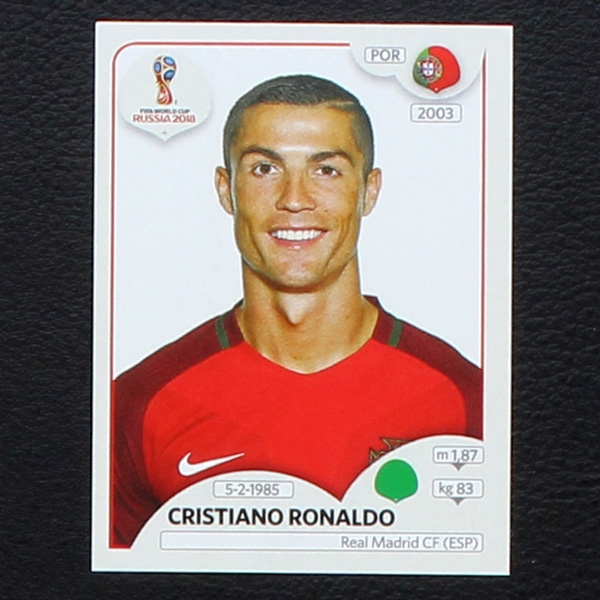 Cristiano Ronaldo Panini Sticker No. 130 - Russia 2018