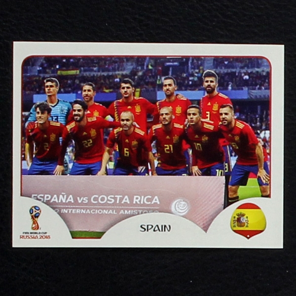 Team Spain Panini Sticker No. 133 - Russia 2018