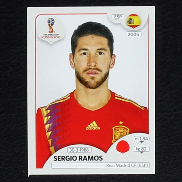 Ramos Panini Sticker No. 139 - Russia 2018