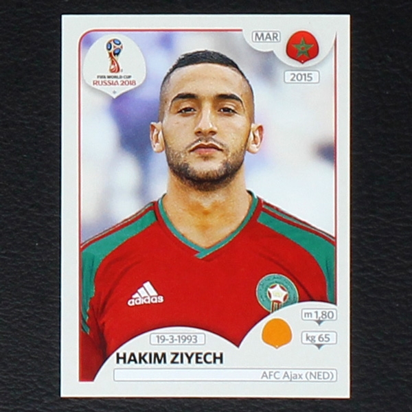 Ziyech Panini Sticker No. 166 - Russia 2018