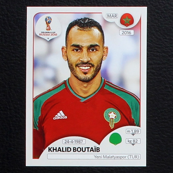 Boutaib Panini Sticker No. 168 - Russia 2018