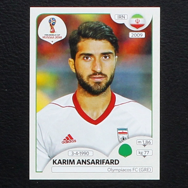 Ansarifard Panini Sticker No. 189 - Russia 2018