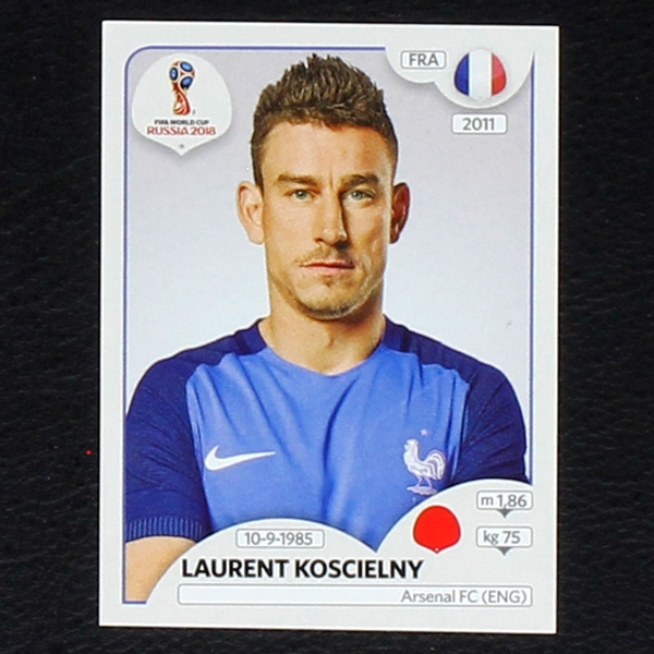 Koscielny Panini Sticker No. 200 - Russia 2018