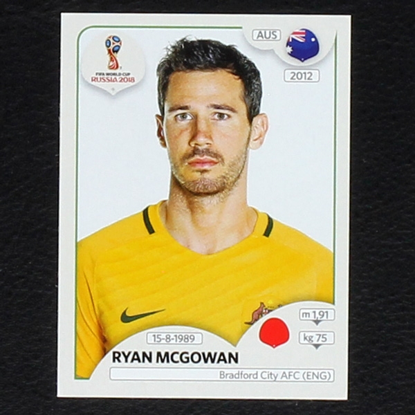 McGowan Panini Sticker No. 220 - Russia 2018