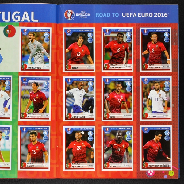 Road to Euro 2016 Panini sticker album complete