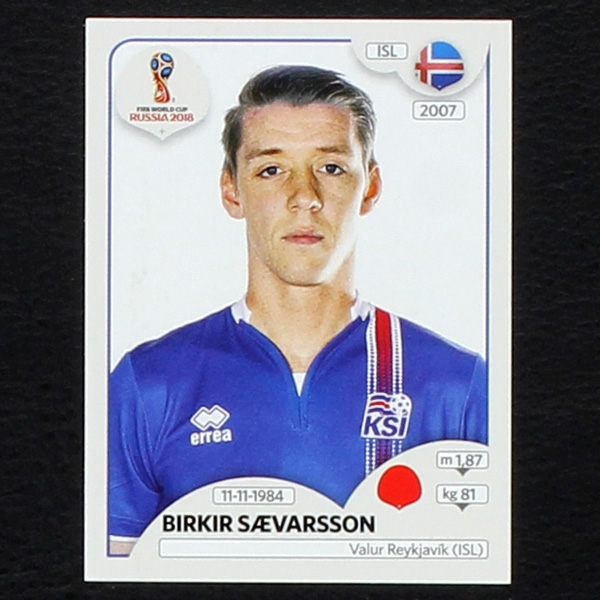 Saevarsson Panini Sticker No. 295 - Russia 2018