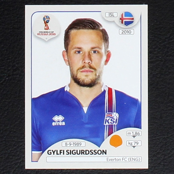 G. Sigurdsson Panini Sticker No. 304 - Russia 2018