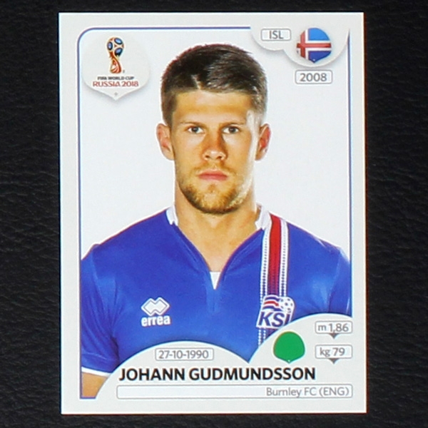 Gudmundsson Panini Sticker No. 307 - Russia 2018