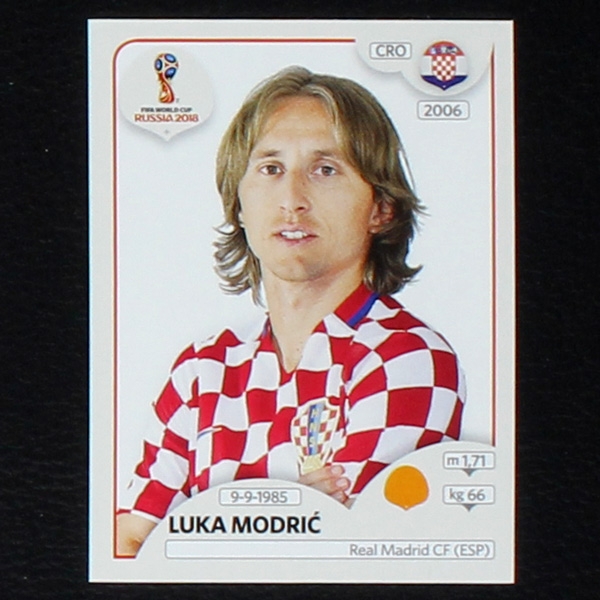 Luka Modric Panini Sticker No. 322 - Russia 2018