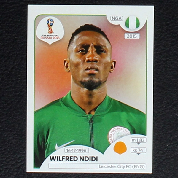 Ndidi Panini Sticker No. 344 - Russia 2018