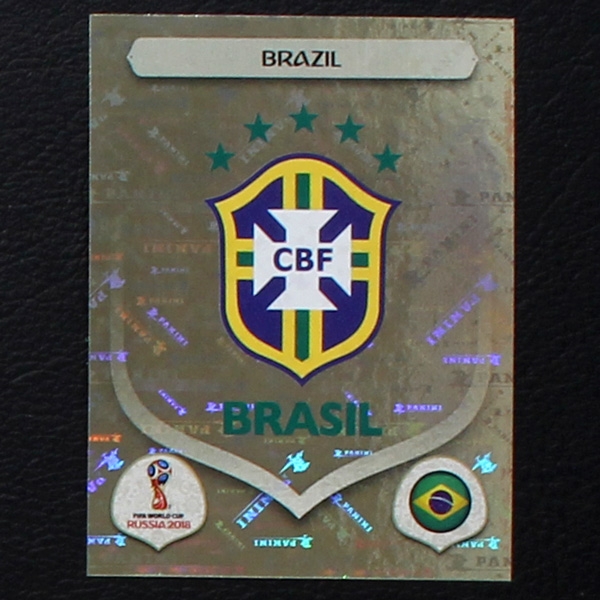 Wappen Brazil Panini Sticker No. 352 - Russia 2018