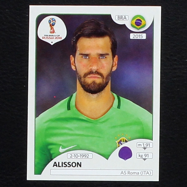 Alisson Panini Sticker No. 354 - Russia 2018