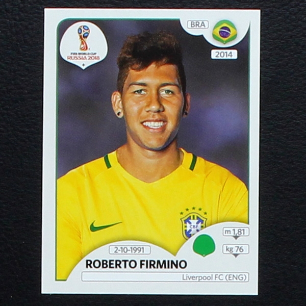 Firmino Panini Sticker No. 369 - Russia 2018