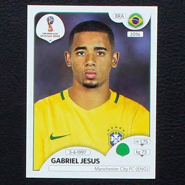 Gabriel Jesus Panini Sticker No. 370 - Russia 2018