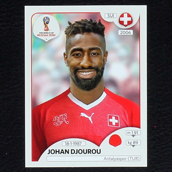 Djourou Panini Sticker No. 379 - Russia 2018