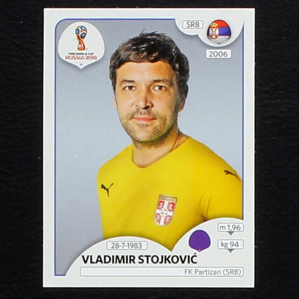 Stojkovic Panini Sticker No. 414 - Russia 2018