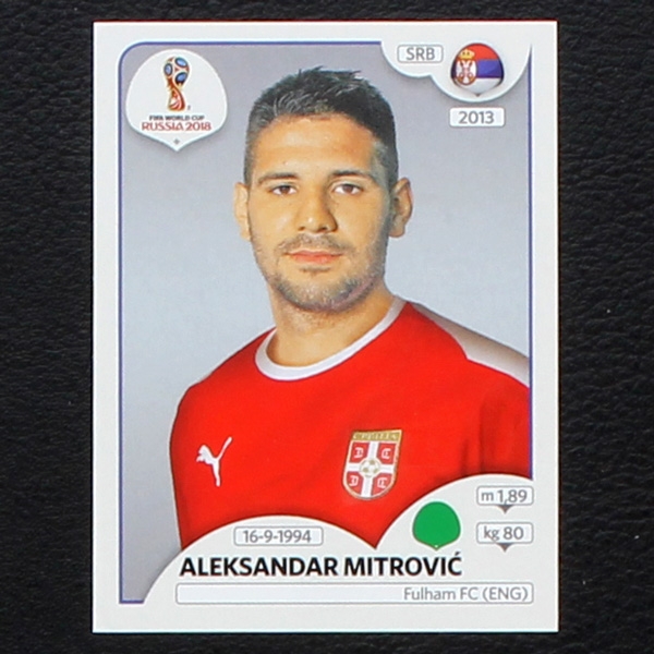 Mitrovic Panini Sticker No. 430 - Russia 2018