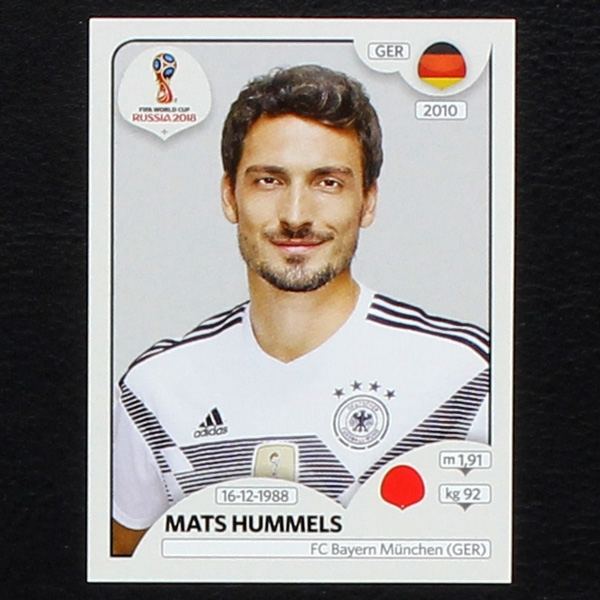 Hummels Panini Sticker No. 435 - Russia 2018