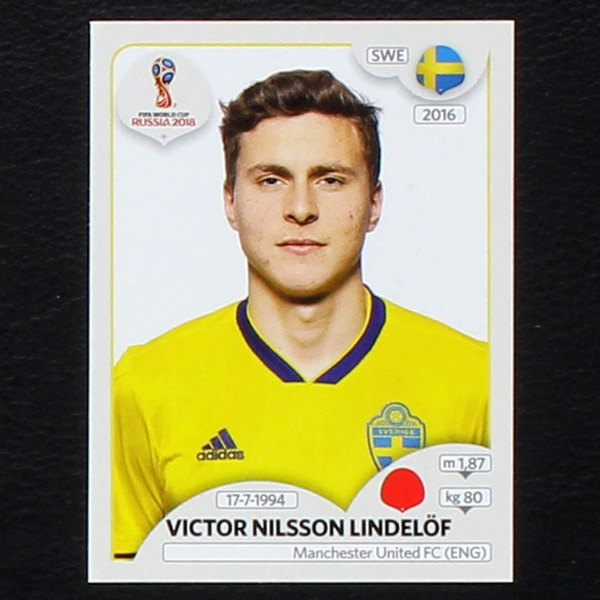 Lindelöf Panini Sticker No. 476 - Russia 2018