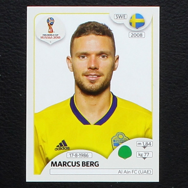 Berg Panini Sticker No. 489 - Russia 2018