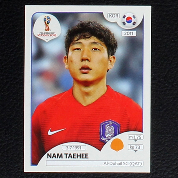 Taehee Panini Sticker No. 503 - Russia 2018