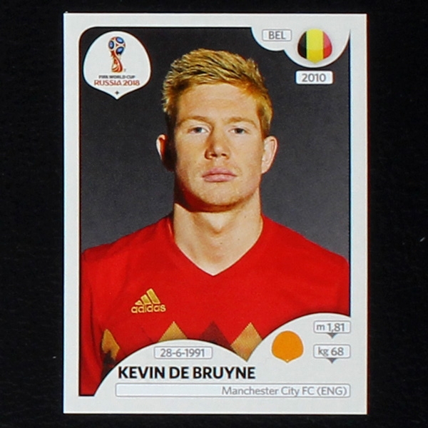 De Bruyne Panini Sticker No. 522 - Russia 2018