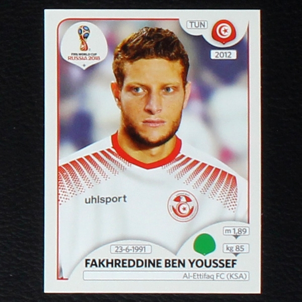 F. Ben Youssef Panini Sticker No. 567 - Russia 2018