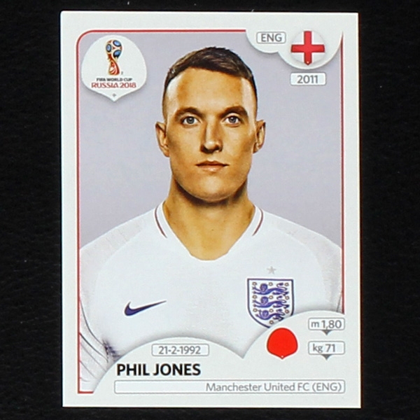 Jones Panini Sticker No. 581 - Russia 2018