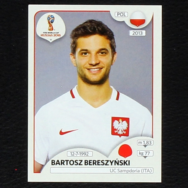 Bereszynski Panini Sticker No. 600 - Russia 2018