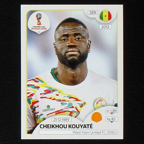 Kouyate Panini Sticker No. 622 - Russia 2018