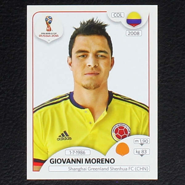 Moreno Panini Sticker No. 644 - Russia 2018