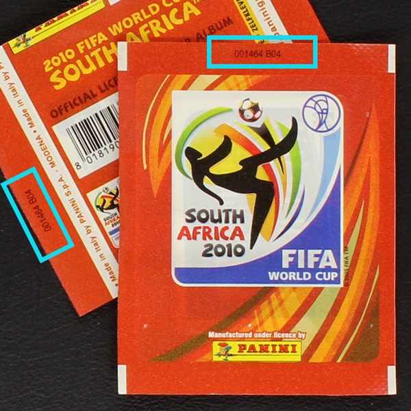 South Africa 2010 Panini Sticker Tüte + Nummer 2x