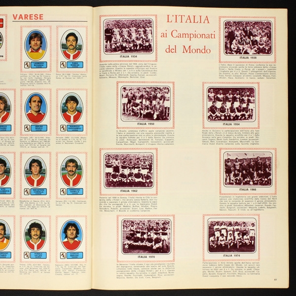 Calciatori 1977 Panini sticker album complete