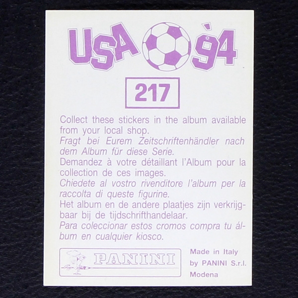 USA 94 Nr. 217 Panini Sticker Diego Armando Maradona - lila