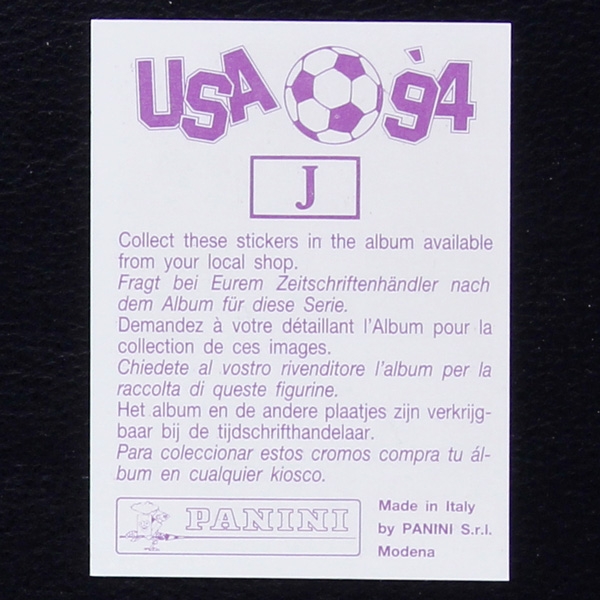 USA 94 Nr. J Panini Sticker Lothar Matthäus - lila
