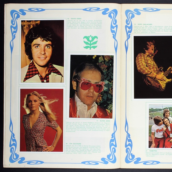 Pop Stars 1973 Panini Sticker Album komplett