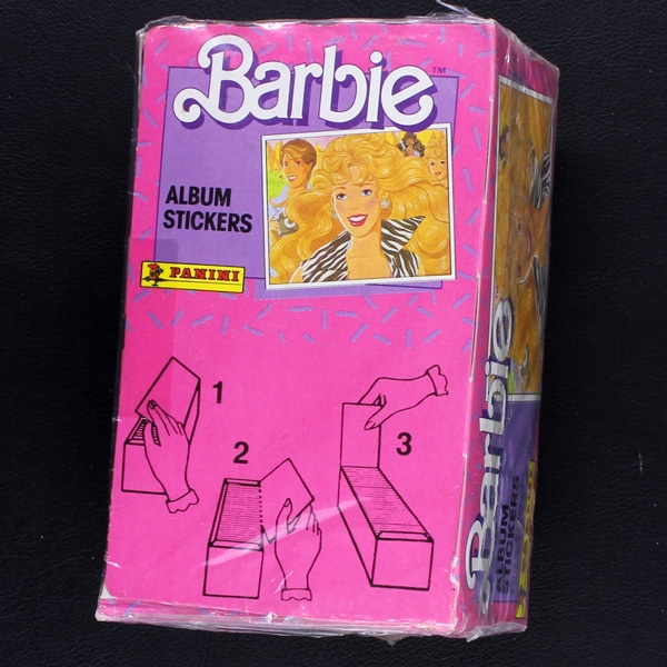 Barbie neueste Erlebnisse Panini Box mit 100 Sticker Tüten