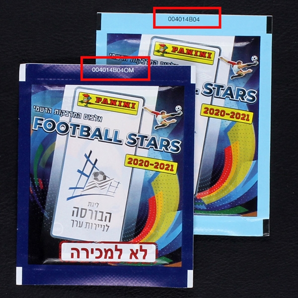 Football Stars 2020 Panini sticker bag - Israeli Version + Number 2x